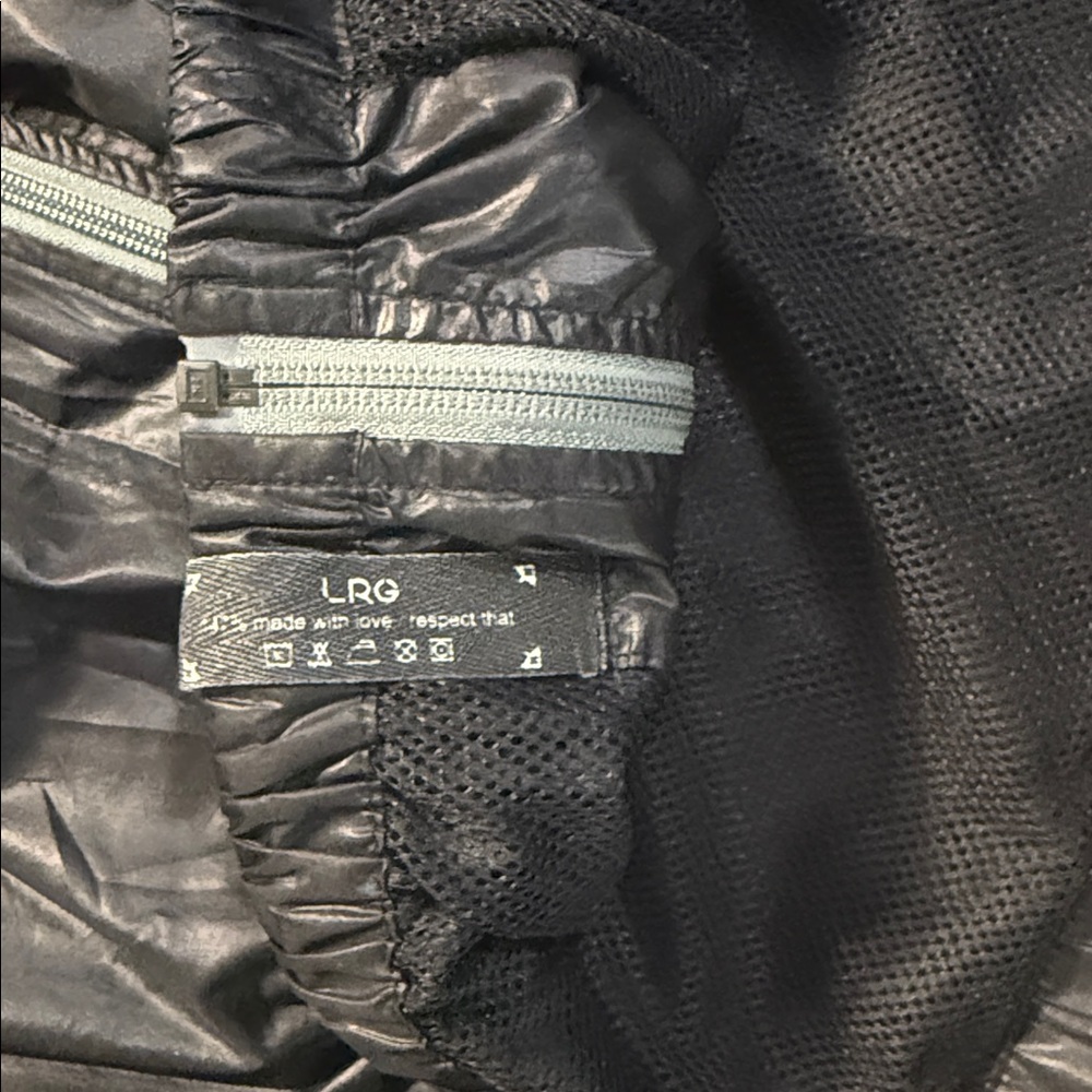 LRG Windbreaker Jacket Black Full Zip Streetwear 3XL - Picture 7 of 12